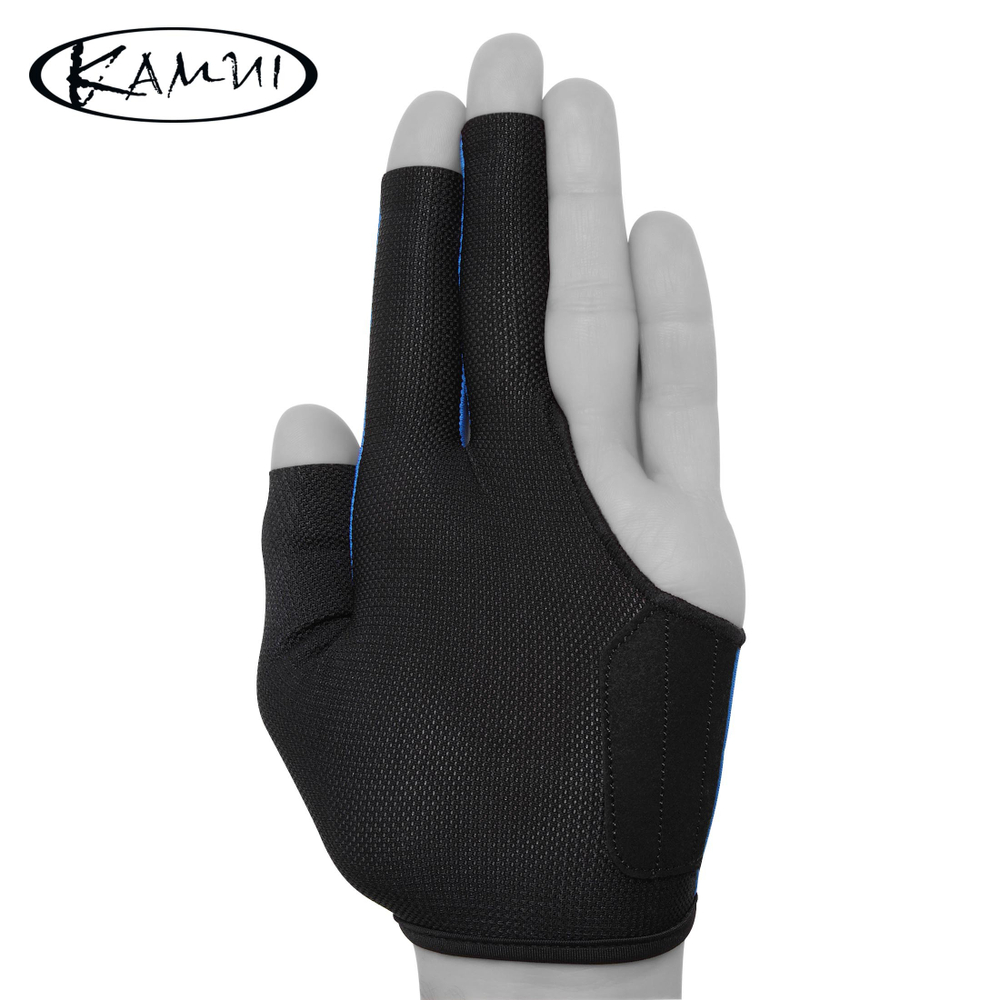 Перчатка для бильярда "Kamui QuickDry Short" синяя/черная правая L