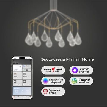 201002/12 / подвесная люстра / латунь Smart