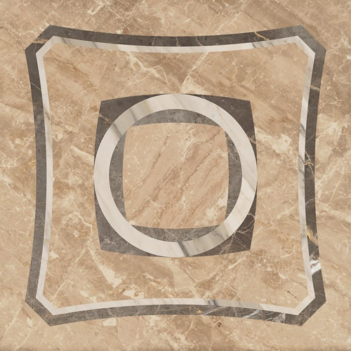 Колизеум Керамогранит Портофино бежевый вставка Интарсио 45*45