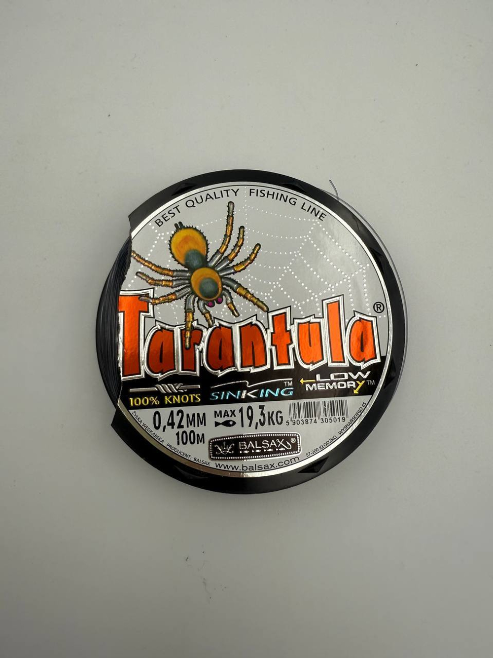 Монофильная леска Balsax Tarantula 100м 0,42мм 19,3кг серая (1 штука). Товар уцененный