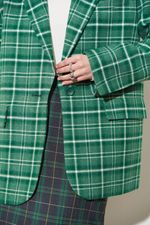 ПИДЖАК В КЛЕТКУ ЗЕЛЕНЫЙ|МОЛОЧНЫЙ