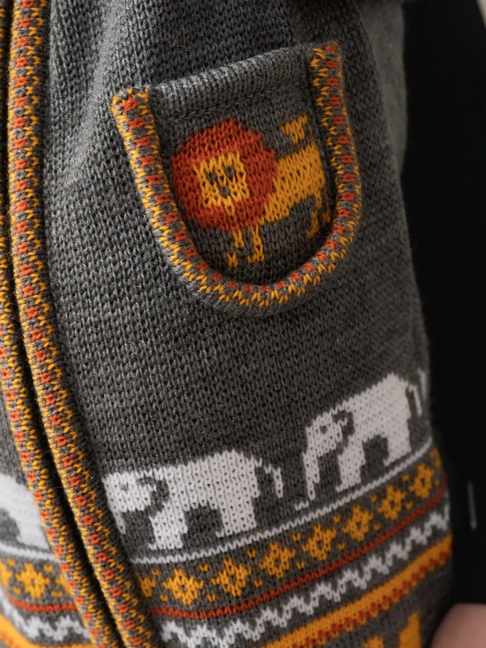 Вязаный комбинезон для новорожденных и малышей на молнии