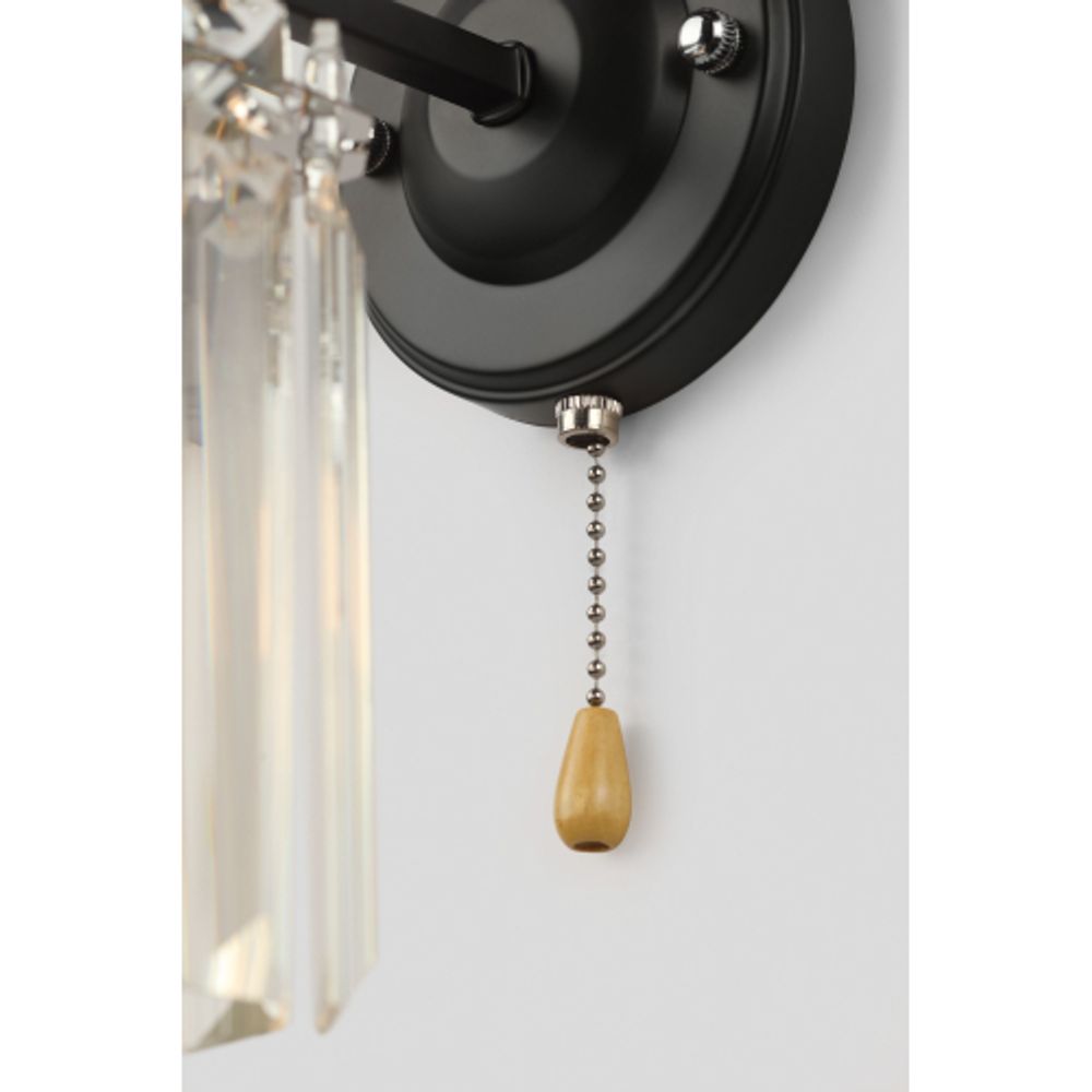 Бра светильник Rivoli June 1062-401 настенный 1хЕ27 60 Вт хрусталь с выключателем | Хрусталь