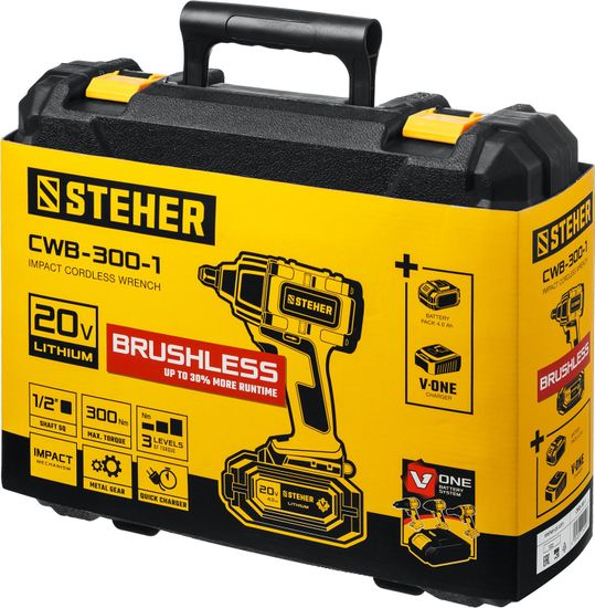 Аккумуляторный гайковерт "STEHER" CWB-300-1