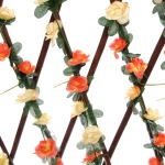 Забор декоративный «Разноцветный вьюнок» при ширине 2 м высота 0,95 м (h-1,2м в сложенном), Зеленый