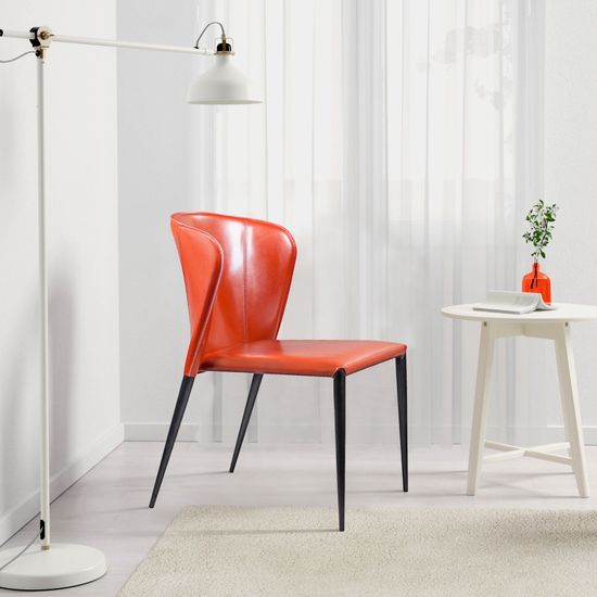Стул Albert, кожа ретро-красный