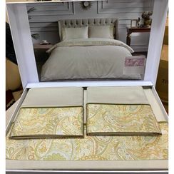 Постельное белье Etto (бежевое) deluxe TIVOLYO HOME Турция