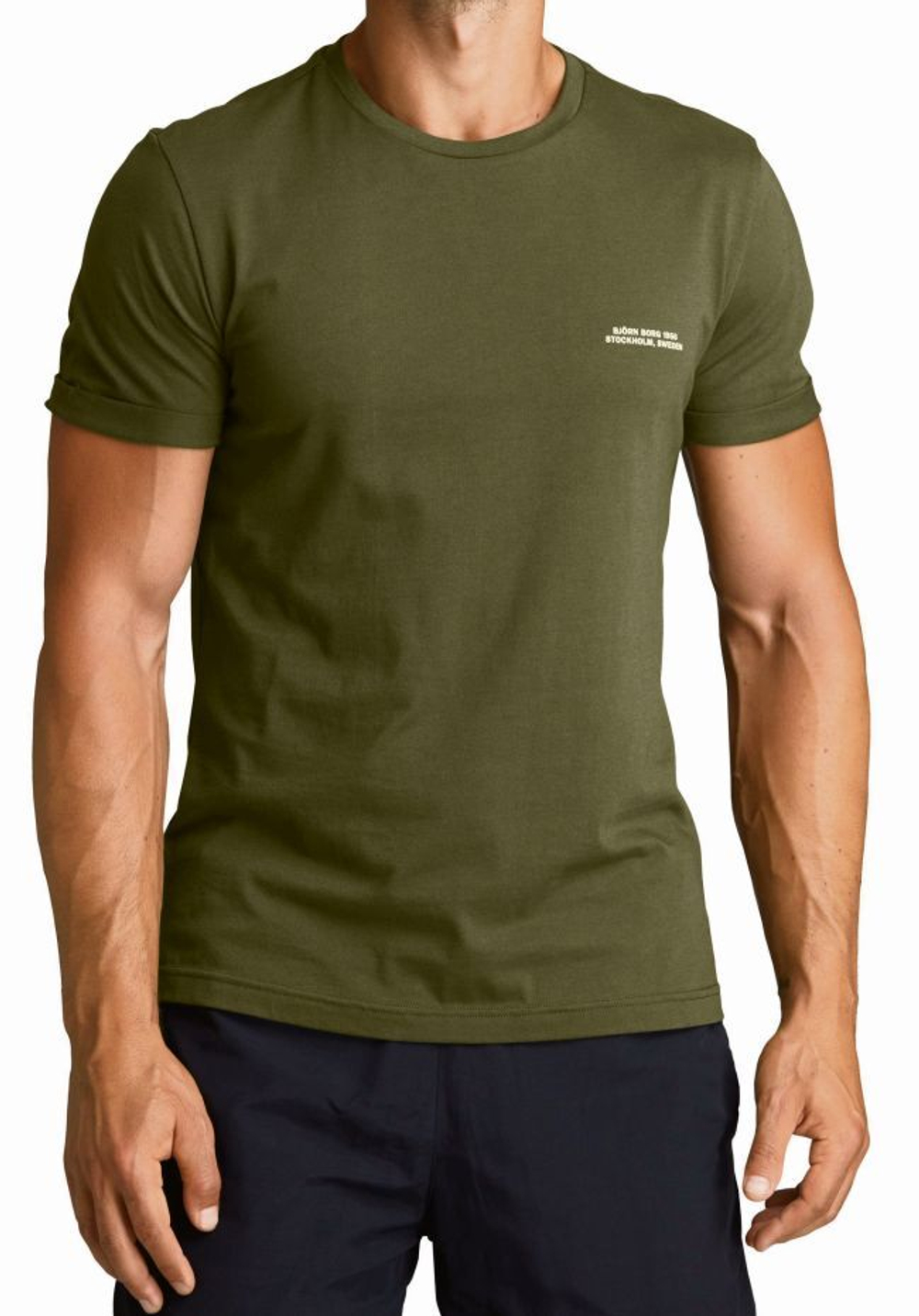 Футболка мужская теннисная Björn Borg Training Tee STHLM M - ivy green
