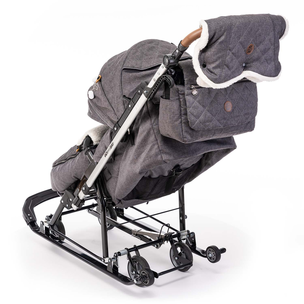 Санки - коляска JOY EVERY DAY СЕРЫЙ NIKA арт. J1/1