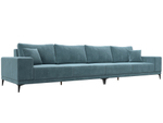 Диван прямой Льюес Лонг, Бирюзовый, Велюр, 122384