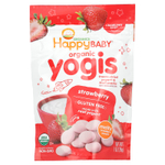 Happy Family Organics, Happy Baby®, Organic Yogis, снеки из сублимированного йогурта с фруктами, с клубникой, 28 г (1 унция)