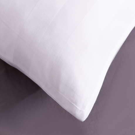 Наволочки 50х70 2 шт Страйп Сатин однотонный Отель белый 100% Хлопок 3x3 N3CTH03757