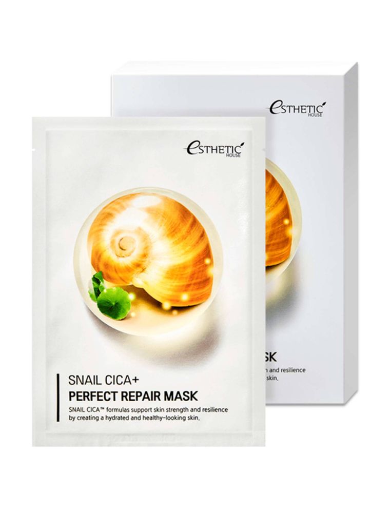 [ESTHETIC HOUSE] Тканевая маска для лица МУЦИН УЛИТКИ Snail Cica+ Perfect Repair Mask, 25 мл* 1шт