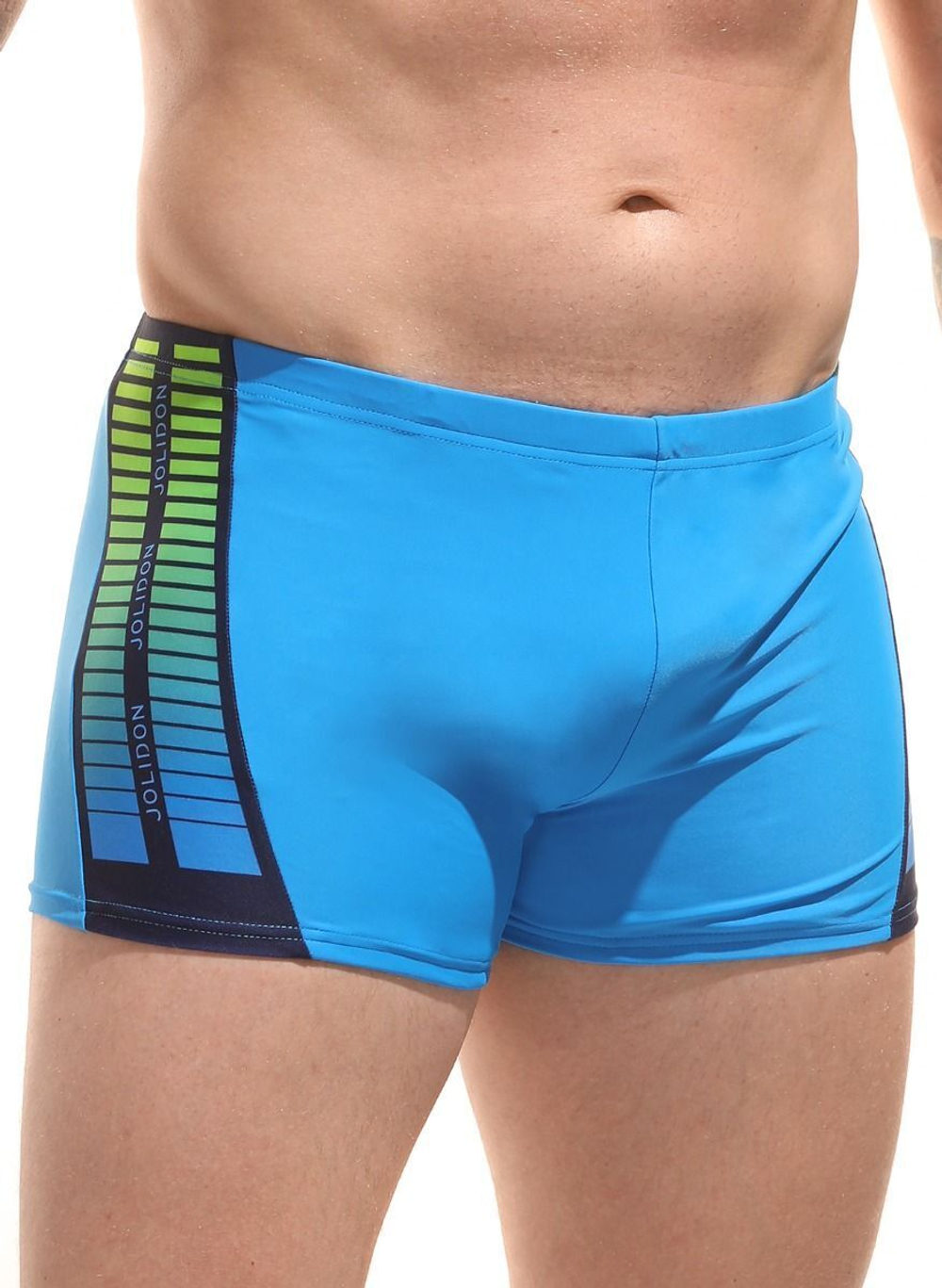 Мужские пляжные боксеры с принтом по бокам (Размер: XXL) (Цвет: салатовый)