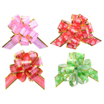 Бант-шар подарочный Basir с золотым тиснением и сердечками, 32 мм, ассорти, 50 шт