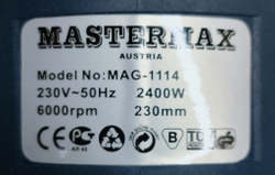 Машина углошлифовальная MASTERMAX MAG-1114 2400Вт