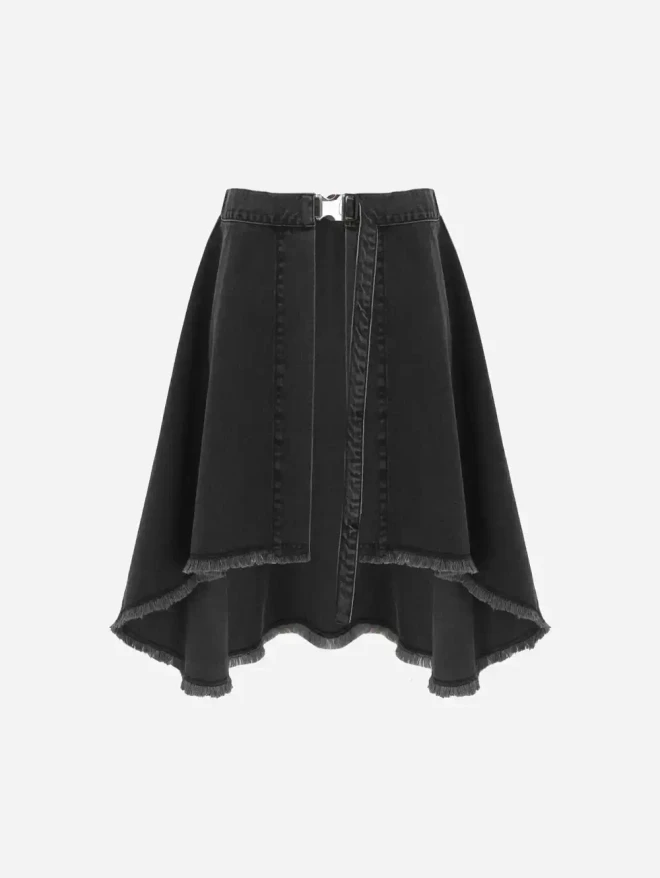 Юбка-саронг из денима графитовая