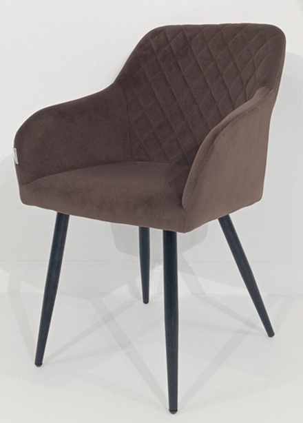 Стул BRANDY 505-11 Кофе, велюр "беспальчиковый" / черный каркас, М-City