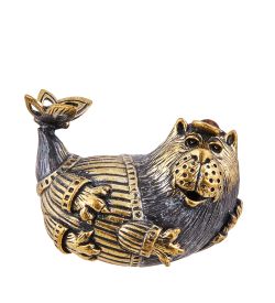 Народные промыслы AM-3670 Фигурка «Кот Таити» (латунь, янтарь)