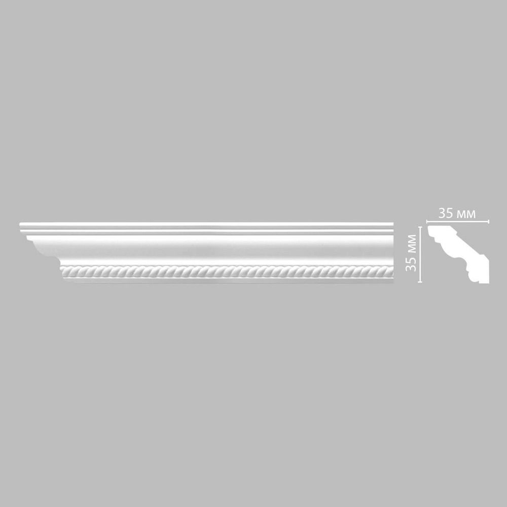 Плинтус потолочный с рисунком Decomaster 95637F гибкий 35х35х2400мм