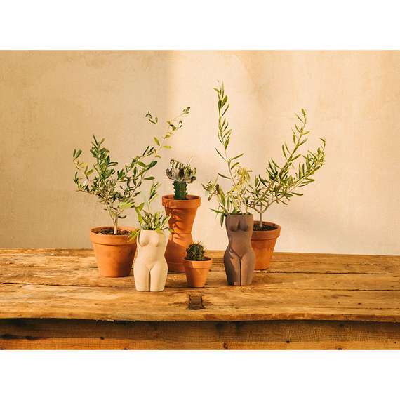 Ваза для цветов body, black, 23 см