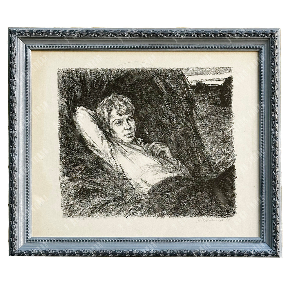 Лянглебен М. В. Портрет Сергея Есенина. Автолитография. 1964 г.