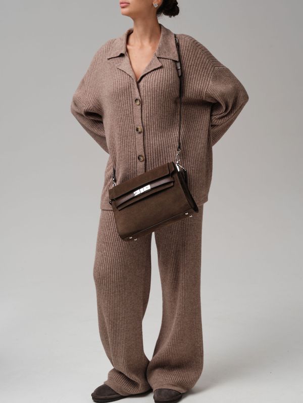 Замшевая сумка Rachel DBR 31361 кофе