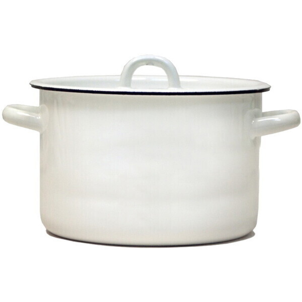 Кастрюля эмалированная 3л без ободка без рисунка 01-1612 (4)