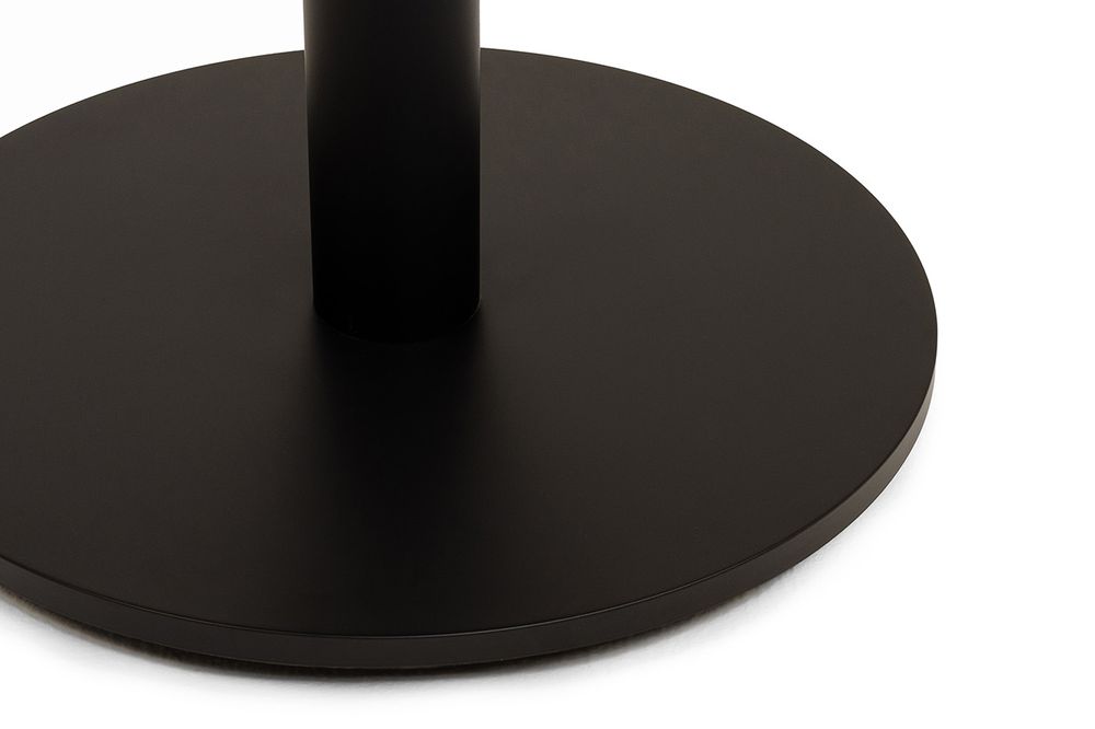 "Каффе" стол из HPL круглый Ø70см, цвет "серый мрамор", подстолье стальное