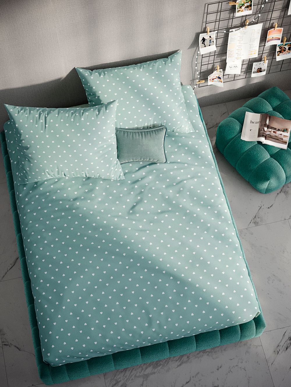 Постельное белье перкаль Сказка "Николь" 1,5-сп Наволочка 50х70 см 1 шт Простынь на резинке 90x200 см Пододеяльник 145x215 см