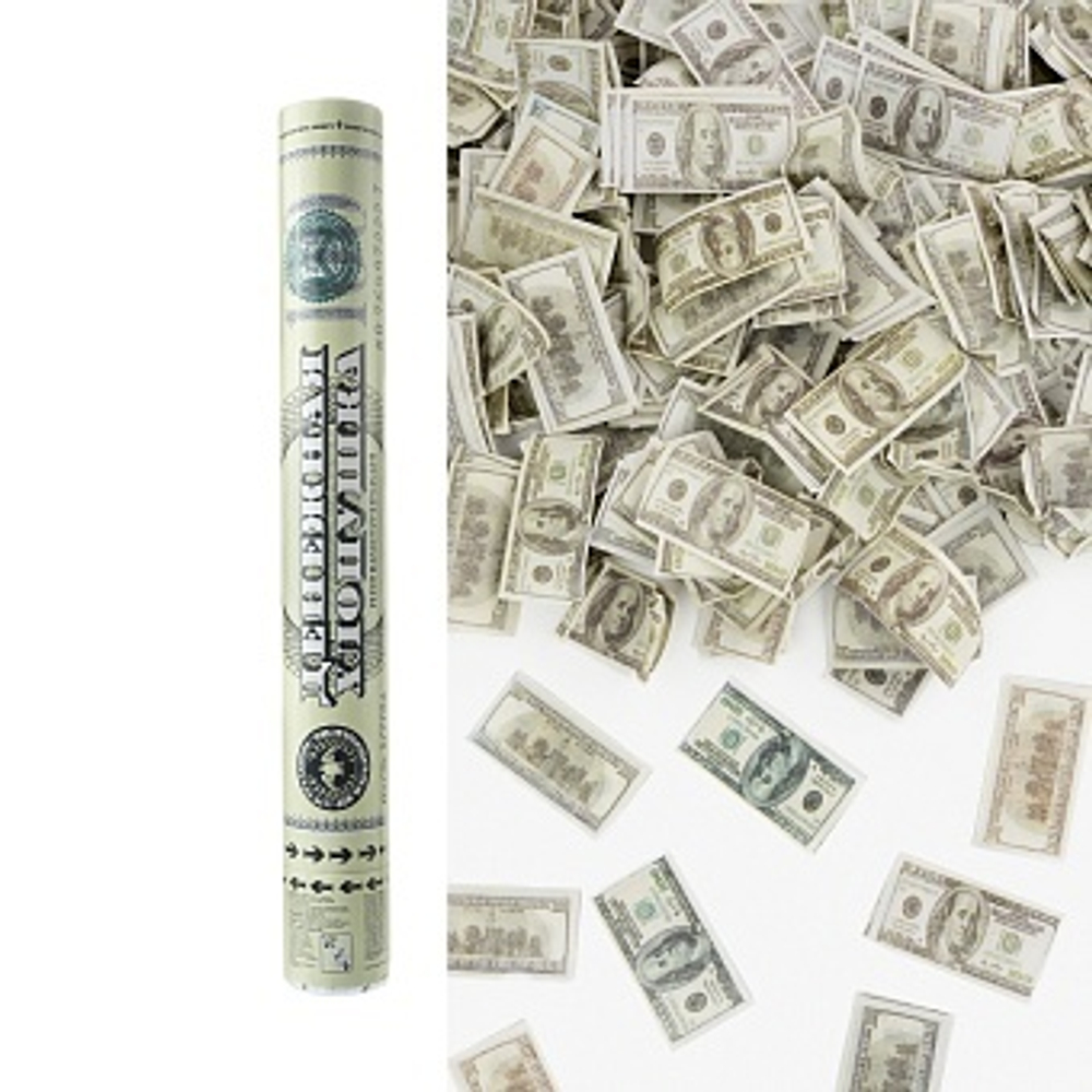 Пневмохлопушка (16/40 см) Деньги, Доллары