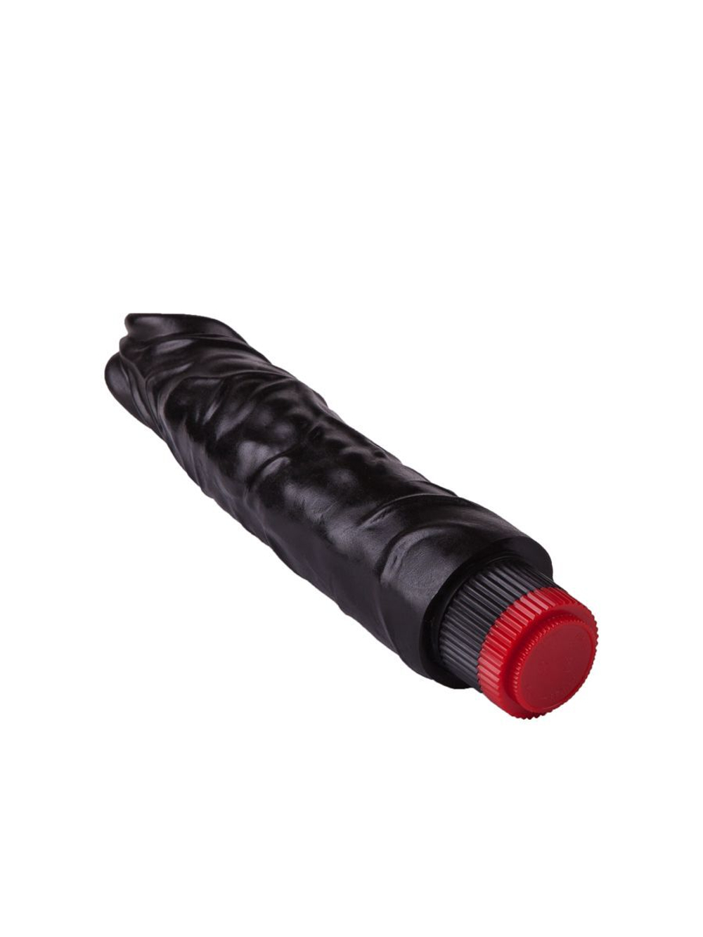 Реалистичный чёрный вибромассажер - 19,5 см. (Цвет: черный)