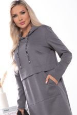 Платье "Комфортная осень" (грей) П7547 LT Collection (Акция)