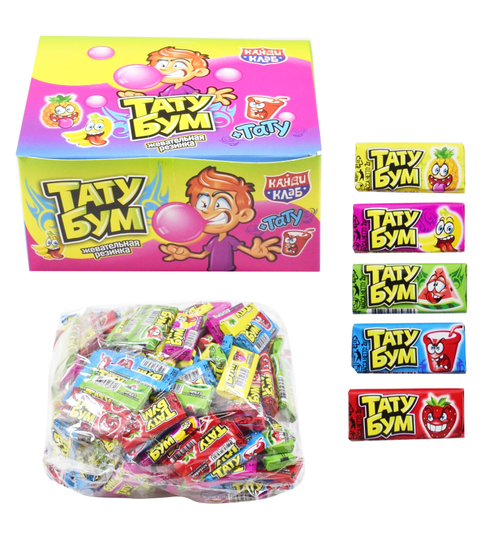 Жев. рез. с тату "ТАТУ-БУМ" ассорти 8*200шт 2г
