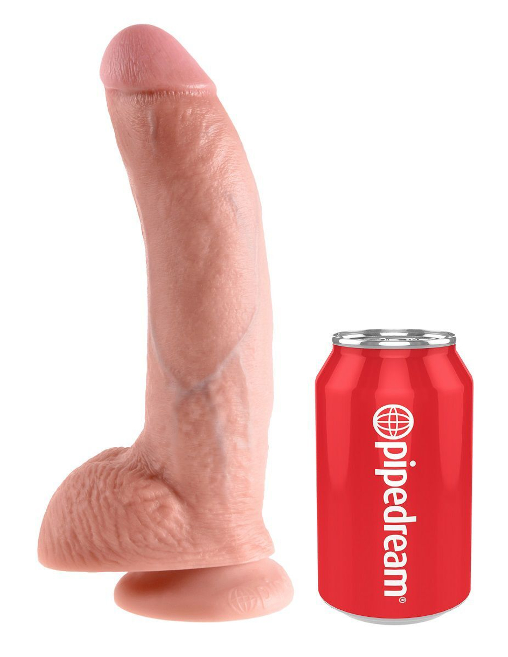 Телесный фаллоимитатор 9" Cock with Balls - 22,9 см.