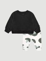 Комплект Mjölk Свитшот Black/Штанишки Брокколи, уценка