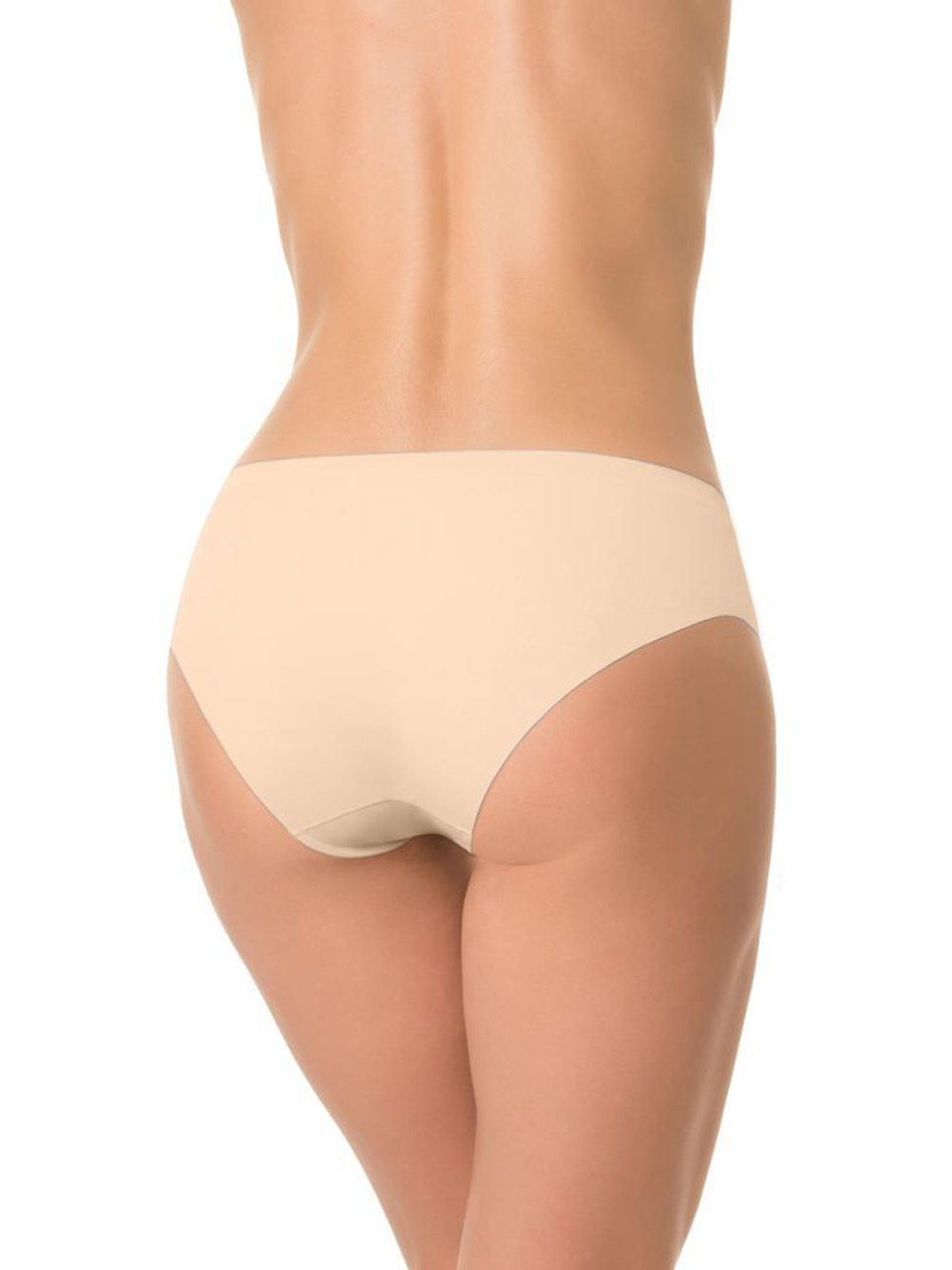 Женские трусики-слипы с лазерной обработкой краев (Размер: L) (Цвет: бежевый)