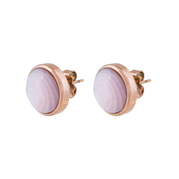 Серьги-пусеты Fiore Luna Сфера SHELL ROSE AE02913-3 R/RG