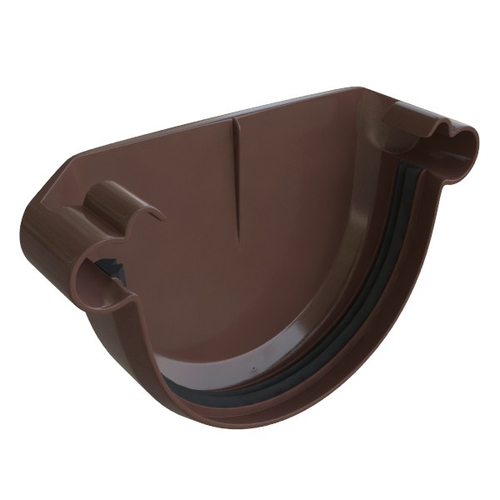 Заглушка желоба ПВХ Альта-Профиль Элит Коричневый 125 мм