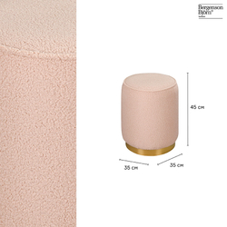 Пуф Berg Evie букле бежево-розовый