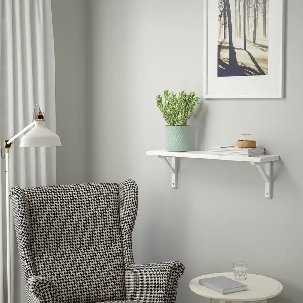 Полка настенная - TRANHULT/SANDSHULT IKEA/ТРАНГУЛЬТ/САНДСХУЛЬТ ИКЕА, 80х20 см, белый