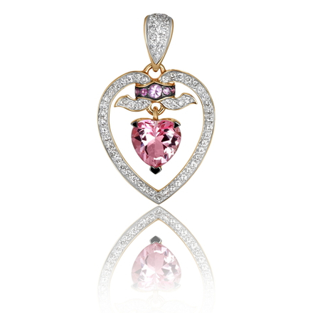 Подвеска с бриллиантами  из желтого золота JA-P-311159-1