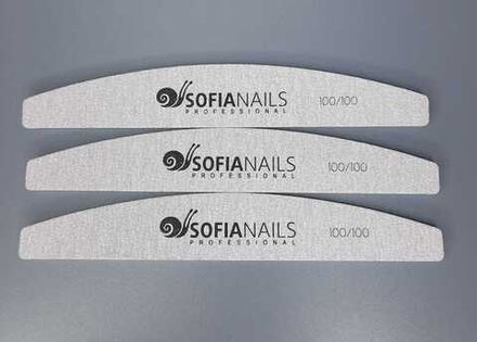 SofiaNails Пилка зебра лодка Япония, 100/100гр