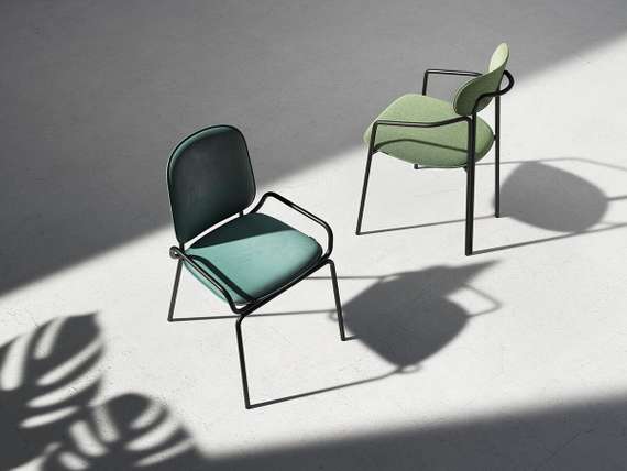 Стул Ror, Double Frame, зеленый велюр