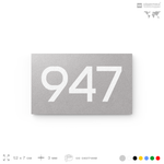 Номер на дверь 947, табличка на дверь для офиса, квартиры, кабинета, аудитории, склада, серая 120х70 мм, Айдентика Технолоджи