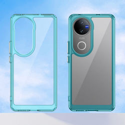 Усиленный чехол с мягкими рамками бирюзового цвета для Vivo V50, увеличенные защитные свойства