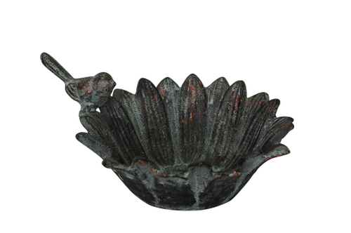 Поилка для птиц "Цветок с птичкой" 15х9х19см