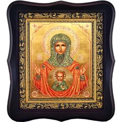 Знамение Серафимо-Понетаевская икона Божьей Матери на холсте.