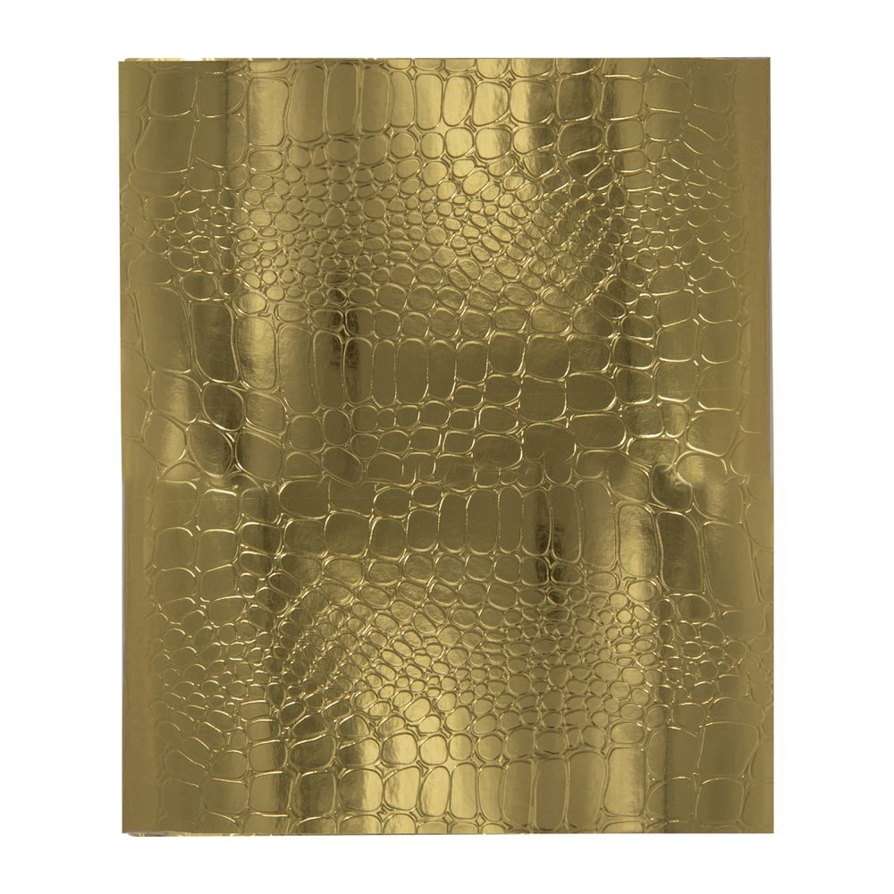 Тетрадь 48л., А5, клетка, Alingar "Gold Croco metallic", скрепка, дизайнерский картон, тиснение, блок офсет, 100% белизна