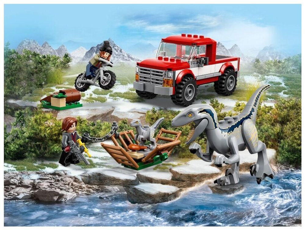 Конструктор LEGO Jurassic World 76946 Захват синего и бета-велоцираптора